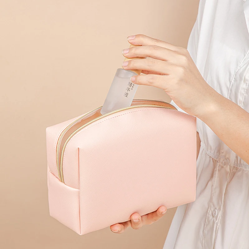 Women Waterproof Cosmetic Bag PU Leather Solid Color Makeup Pouch Travel Portable Wash Toiletry Storage Bag Organizer Purse
Women Waterproof Cosmetic Bag PU Leather Solid Color Makeup Pouch Travel Portable Wash Toiletry Storage Bag Organizer Purse