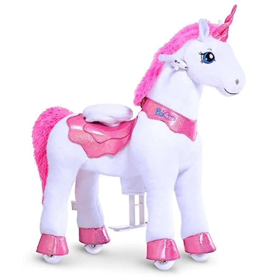 Ride on Unicorn Toys for Girls Pony Riding Pink Unicorn Rocking Horse No Battery Required (with Brake/ 35.4" Height/Size 4 for Age 4-7) Ride-on Animals Plush Pony Toys Birthday Gifts
Ride on Unicorn Toys for Girls Pony Riding Pink Unicorn Rocking Horse No Battery Required (with Brake/ 35.4" Height/Size 4 for Age 4-7) Ride-on Animals Plush Pony Toys Birthday Gifts