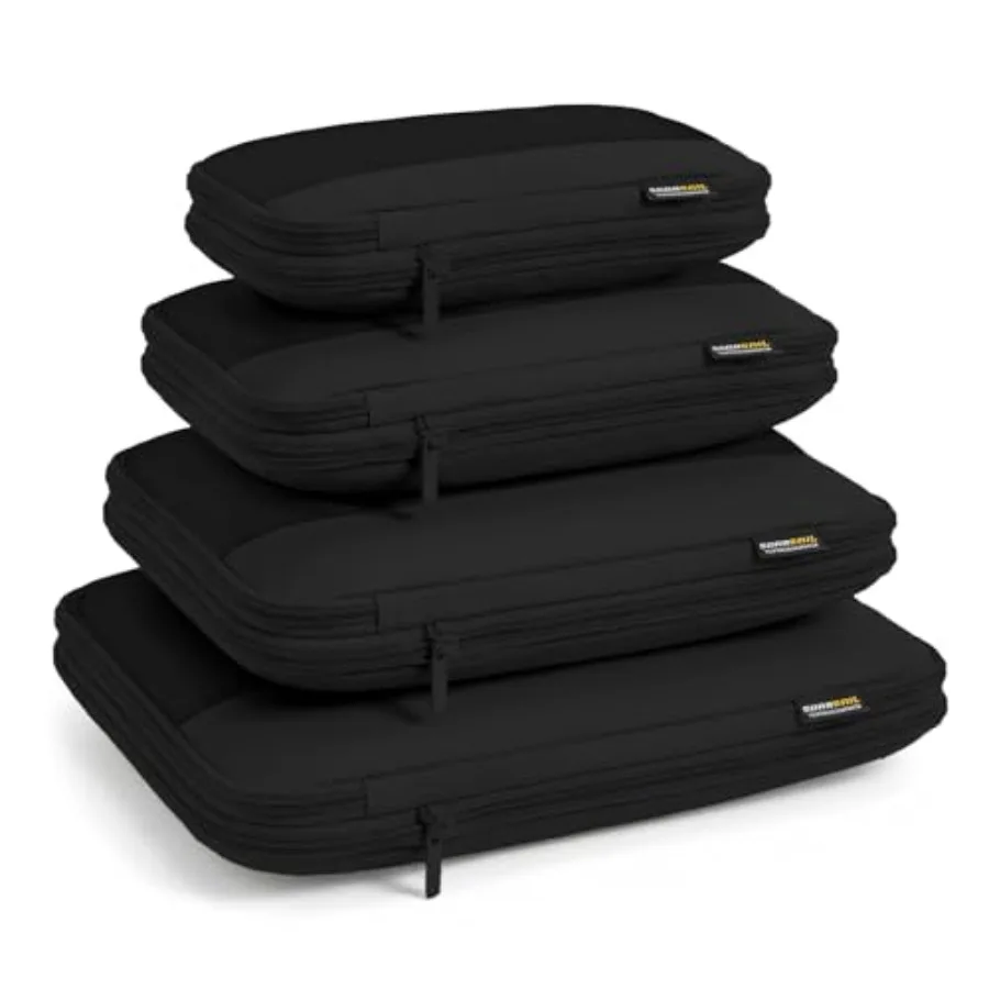 4 Pcs Compression Packing Cubes for 3 7 Day Travel, Space Saving Travel Organizers with Breathable Mesh, Double-Zipper Packing
4 Pcs Compression Packing Cubes for 3 7 Day Travel, Space Saving Travel Organizers with Breathable Mesh, Double-Zipper Packing
