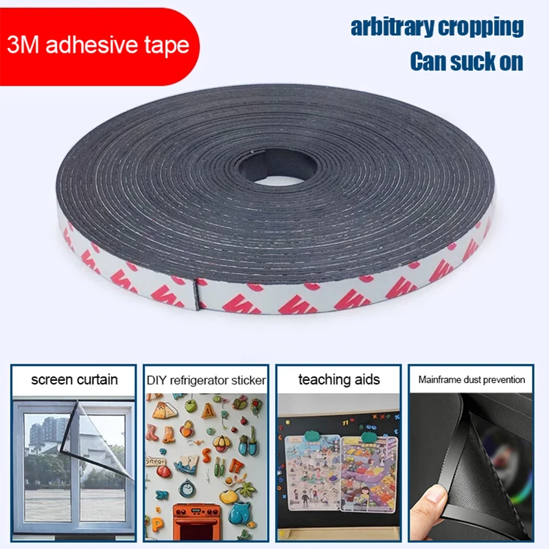 Soft magnet patch with adhesive backing, strong magnetic strip, screen window, computer case, dust-proof net installation
Soft magnet patch with adhesive backing, strong magnetic strip, screen window, computer case, dust-proof net installation