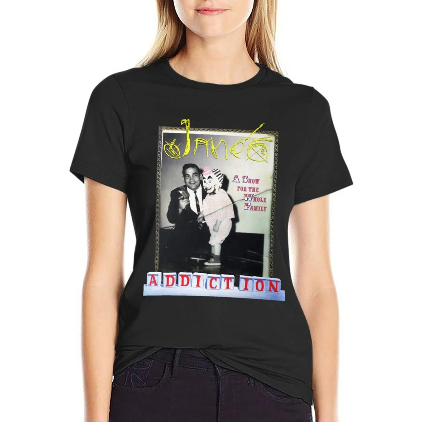 Women Men Jane's A Show For The Whole Family Janes Retro Vintage T-Shirt female lady clothes woman t shirt
Women Men Jane's A Show For The Whole Family Janes Retro Vintage T-Shirt female lady clothes woman t shirt