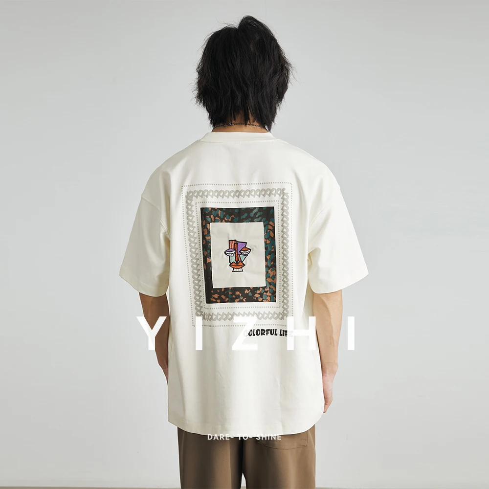 Men's Retro Embroidery Pattern Short Sleeve T-shirt Summer New Loose Fashion Brand Couple Half Sleeve T-shirt Men's Clothing
Men's Retro Embroidery Pattern Short Sleeve T-shirt Summer New Loose Fashion Brand Couple Half Sleeve T-shirt Men's Clothing