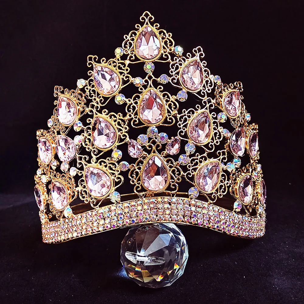 Beauty Queen High Order Cross border Bridal Crown Stage Show Adjustable Size Large Crystal Crown Noble Crown
Beauty Queen High Order Cross border Bridal Crown Stage Show Adjustable Size Large Crystal Crown Noble Crown