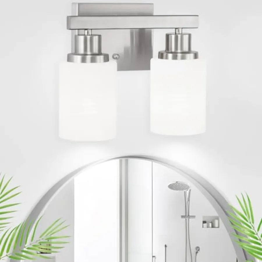 Bathroom Light Fixtures Over Mirror, Modern Vanity Lights with White Glass Shade, Bathroom Wall Lamp Sconces for Mirror Bedroom
Bathroom Light Fixtures Over Mirror, Modern Vanity Lights with White Glass Shade, Bathroom Wall Lamp Sconces for Mirror Bedroom