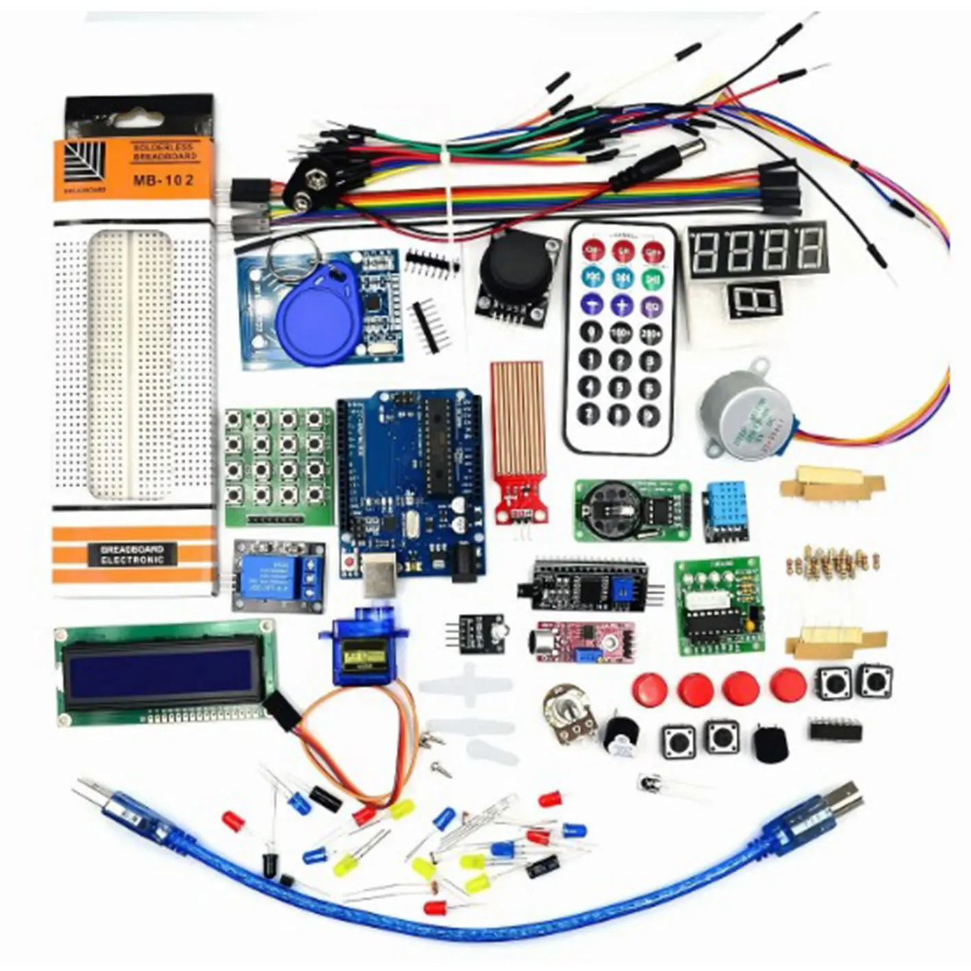 RFID Upgrade Beginner Learning Kit with Stepper Motor Suitable for UNO R3 Development Board
RFID Upgrade Beginner Learning Kit with Stepper Motor Suitable for UNO R3 Development Board