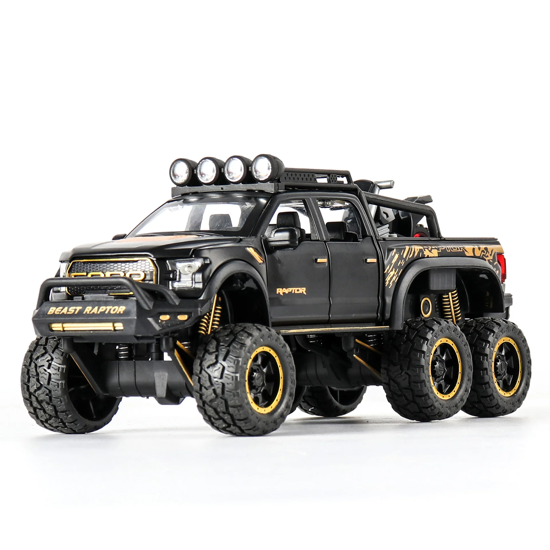 1:24 Raptor F150 Pickup Trucks for Boys Diecast Metal Model Car with Sound and Light for Kids
1:24 Raptor F150 Pickup Trucks for Boys Diecast Metal Model Car with Sound and Light for Kids