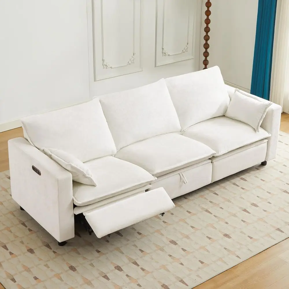 Reclining Sofa Sectional with 3 Seater, Chenille Deep Sofa with Pillows, USB & Type-C Ports
Reclining Sofa Sectional with 3 Seater, Chenille Deep Sofa with Pillows, USB & Type-C Ports