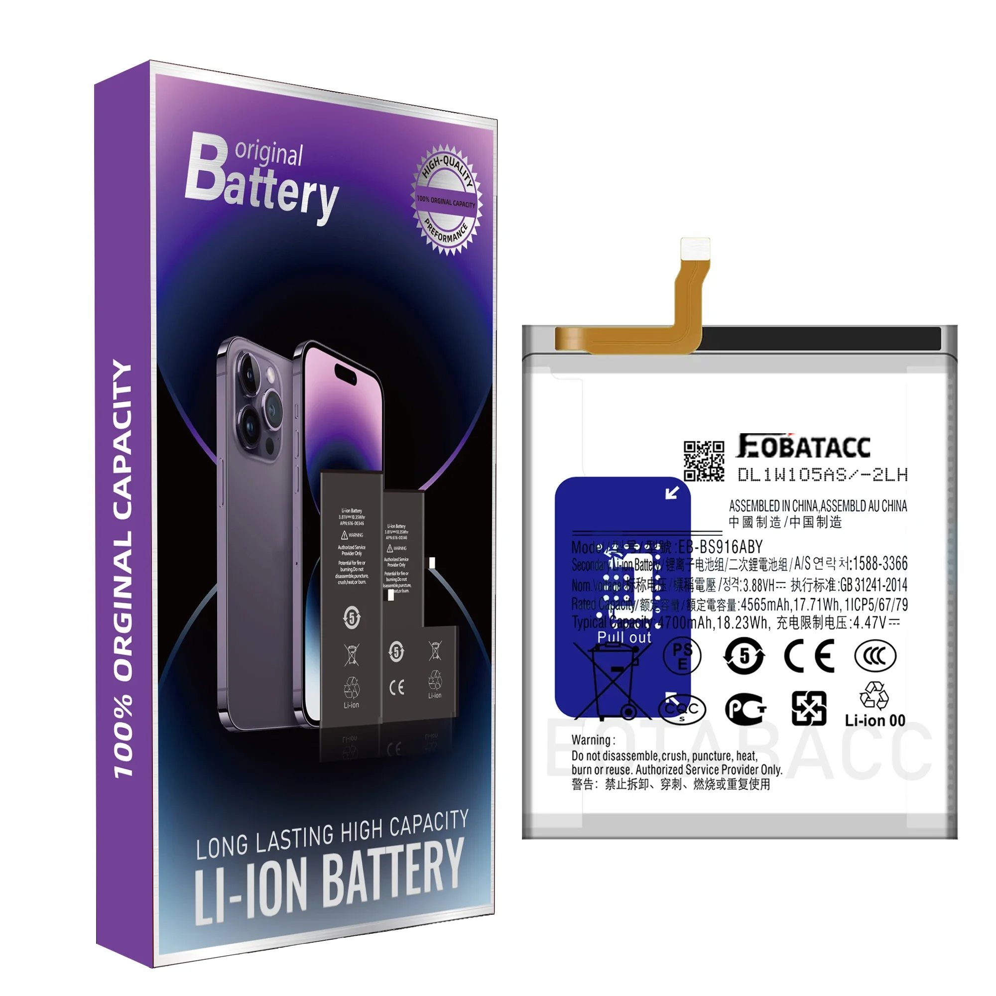 2025 YEARS EOTABACC High Quality 100% Original EB-BS916ABY Battery For Samsung S23+/S23 PLus Phone Battery+Tools
2025 YEARS EOTABACC High Quality 100% Original EB-BS916ABY Battery For Samsung S23+/S23 PLus Phone Battery+Tools