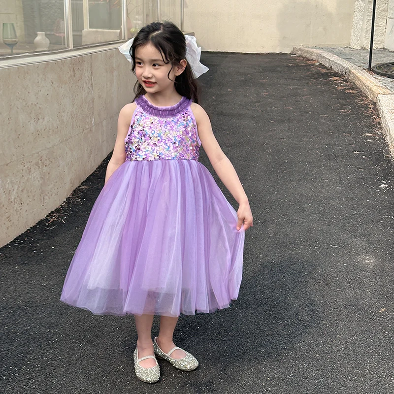 2 Styles Purple Halter Princess Dress Girls Sequin Sleeveless Gown Childrens Luxury Birthday Party Dresses for Kids 18M-12 Years
2 Styles Purple Halter Princess Dress Girls Sequin Sleeveless Gown Childrens Luxury Birthday Party Dresses for Kids 18M-12 Years