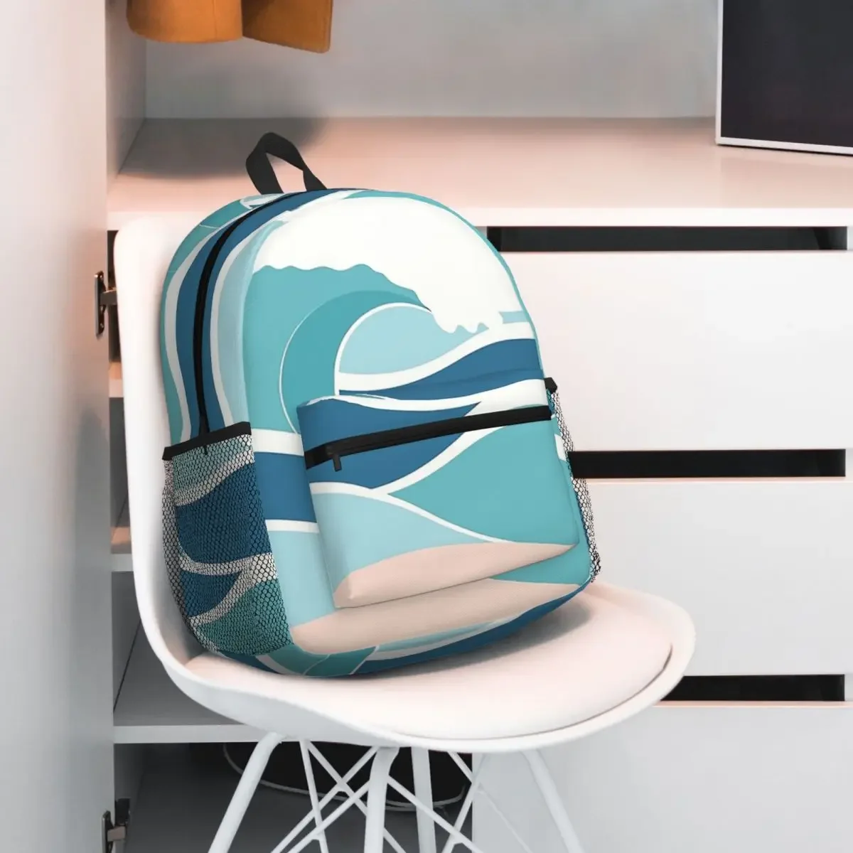 Рюкзак с пастельными волнами в скандинавском дизайне, рюкзак большой вместимости для мальчиков и девочек, сумка для книг, школьная сумка, сумки на плечо для мужчин и женщин
Рюкзак с пастельными волнами в скандинавском дизайне, рюкзак большой вместимости для мальчиков и девочек, сумка для книг, школьная сумка, сумки на плечо для мужчин и женщин