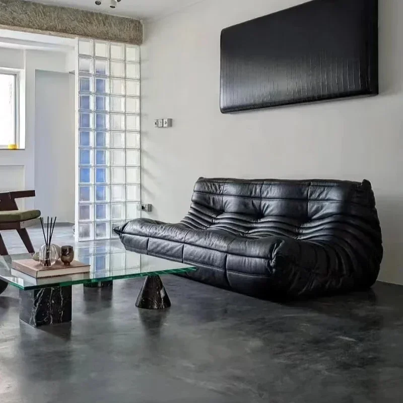 Mid-Ancient Lazy Leisure Recliner Designer Living Room Simple Three-Seat Nordic Full Leather Caterpillar Combination Sofa
Mid-Ancient Lazy Leisure Recliner Designer Living Room Simple Three-Seat Nordic Full Leather Caterpillar Combination Sofa