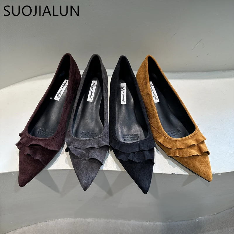 SUOJIALUN 2025 Autumn Women Single Shoes Fashion Ruffles Pointed Toe Shallow Slip On Boat Shoes Square Low Heel Dress Pumps Shoe
SUOJIALUN 2025 Autumn Women Single Shoes Fashion Ruffles Pointed Toe Shallow Slip On Boat Shoes Square Low Heel Dress Pumps Shoe