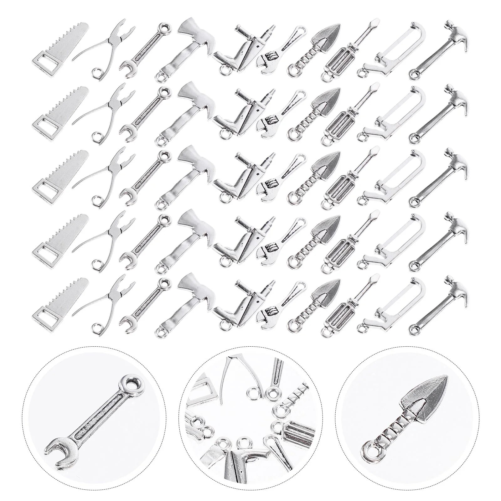 80 Pcs Mini Tool Pendant Tools DIY Charms Alloy for Jewelry Creative Making Silver Accessories
80 Pcs Mini Tool Pendant Tools DIY Charms Alloy for Jewelry Creative Making Silver Accessories