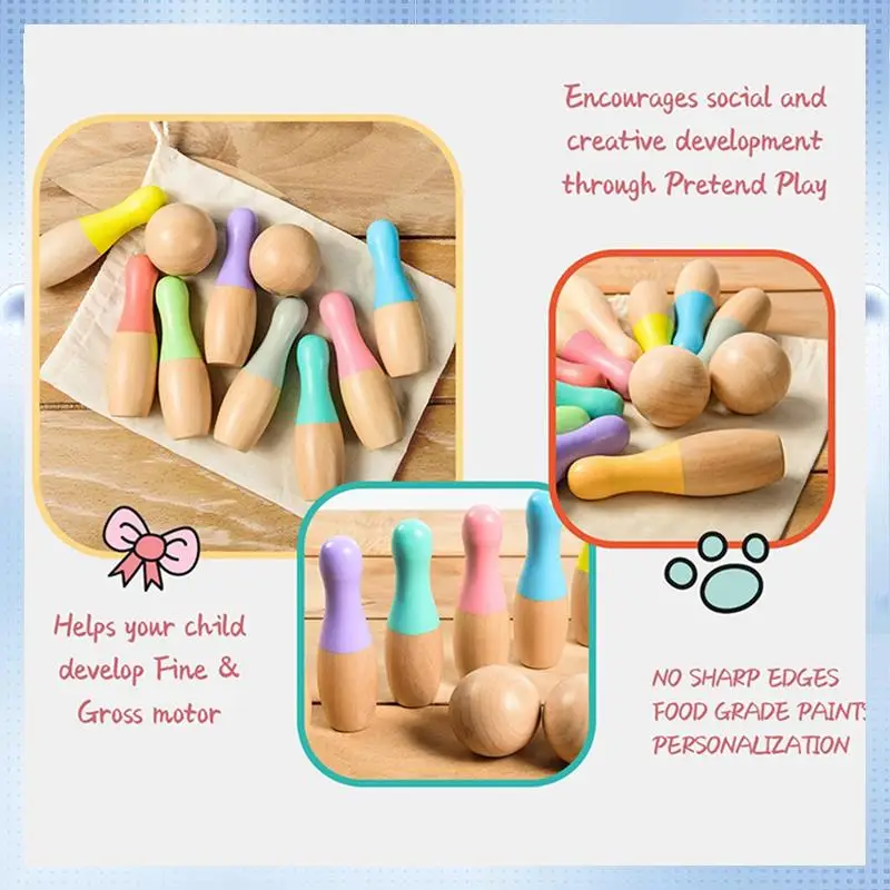 ABHQ-Wooden Bowling Toy Fine Workmanship Safe Use Wooden Kids Indoor Outdoor Bowling Toys Kids Bowling Set Interactive Toy
ABHQ-Wooden Bowling Toy Fine Workmanship Safe Use Wooden Kids Indoor Outdoor Bowling Toys Kids Bowling Set Interactive Toy