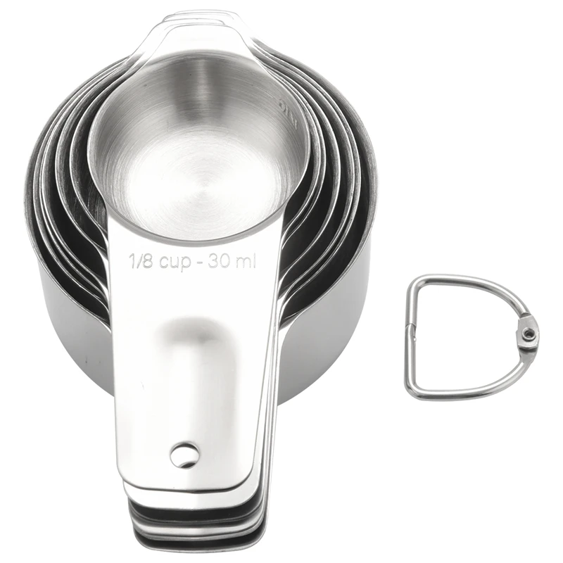 ABSF Measuring Cups Set Of 7 With 1/8 Cup Coffee Scoop,Stainless Steel Metal Measuring Cup, 7 Piece Stackable Set With Spout
ABSF Measuring Cups Set Of 7 With 1/8 Cup Coffee Scoop,Stainless Steel Metal Measuring Cup, 7 Piece Stackable Set With Spout