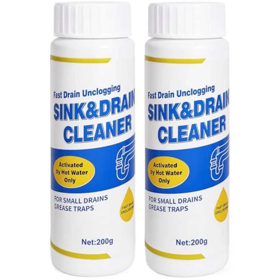 400g Drain Cleaner with 3.0 Upgraded Formula: Fast Sink and Pipe Clog Remover and Powerful Foam Powder Unclogger for Hair, Kitc
400g Drain Cleaner with 3.0 Upgraded Formula: Fast Sink and Pipe Clog Remover and Powerful Foam Powder Unclogger for Hair, Kitc