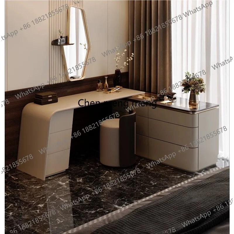 Italian dresser chest integrated light luxury bedroom bedside cabinet retractable corner makeup table
Italian dresser chest integrated light luxury bedroom bedside cabinet retractable corner makeup table