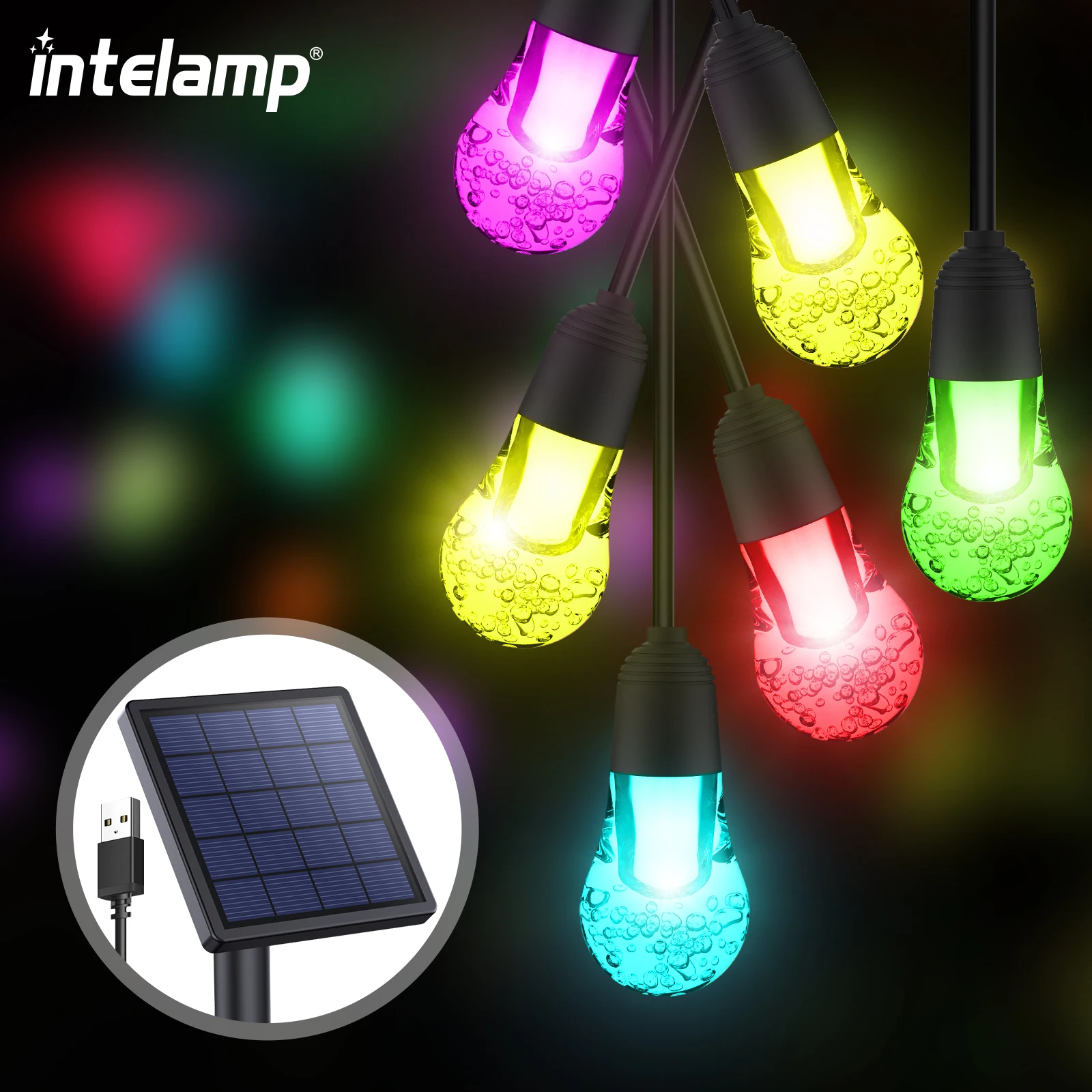 Intelamp Solar String Lights Christmas Outdoor Decoration Gardening Lighting Protected Water 5.8 M 12 Head High Brightness Lamps
Intelamp Solar String Lights Christmas Outdoor Decoration Gardening Lighting Protected Water 5.8 M 12 Head High Brightness Lamps