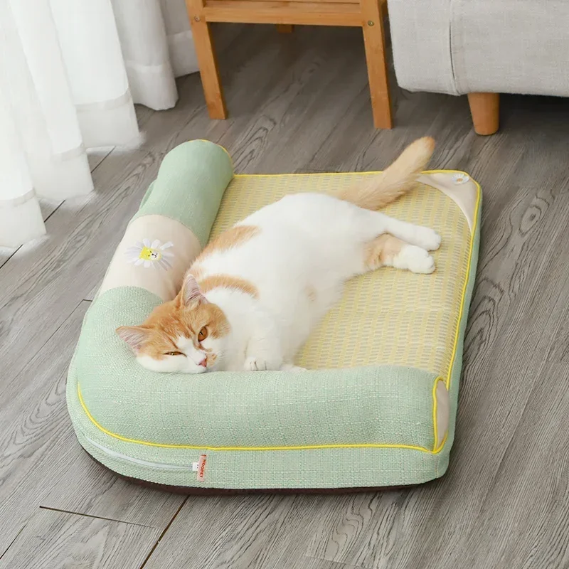 Summer Removable Dog Cooling Bed Washable Cover For Cat For Dog Cat Mat Dogs Lounger Pet Pad With PillowPet Supplies
Summer Removable Dog Cooling Bed Washable Cover For Cat For Dog Cat Mat Dogs Lounger Pet Pad With PillowPet Supplies