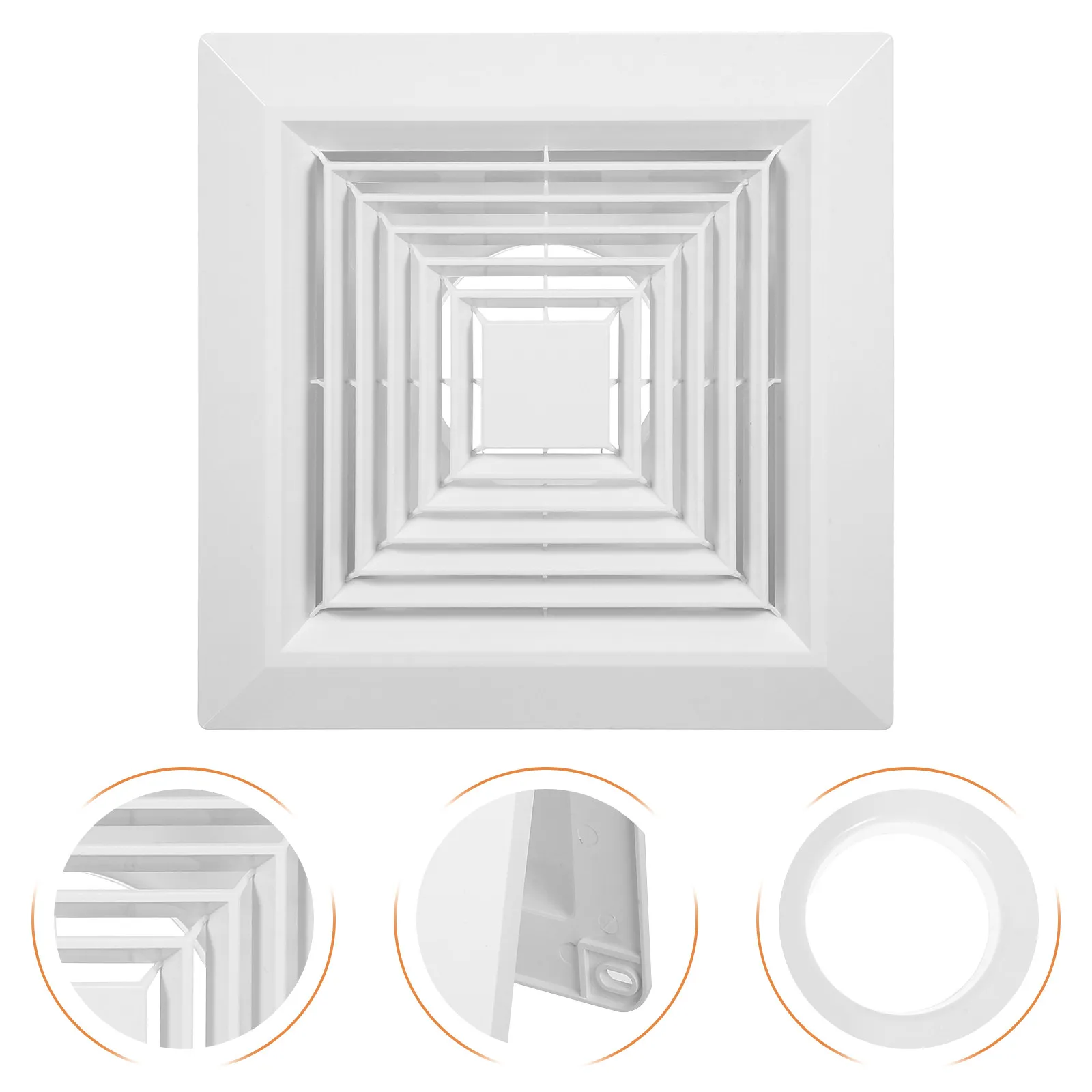 Square Ceiling Ventilation Grille Clip Design Plastic Exhaust Fan Cover Bathroom Kitchen Wall Air Outlet Ventilation Exhaust
Square Ceiling Ventilation Grille Clip Design Plastic Exhaust Fan Cover Bathroom Kitchen Wall Air Outlet Ventilation Exhaust