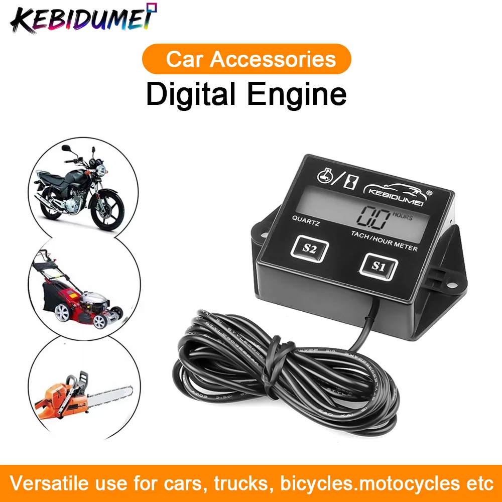 KEBIDUMEI Digital Engine LCD Display Tach Hour Meter Tachometer Gauge Engine RPM Car Accessories For Motorcycle ATV Boat Moto
KEBIDUMEI Digital Engine LCD Display Tach Hour Meter Tachometer Gauge Engine RPM Car Accessories For Motorcycle ATV Boat Moto