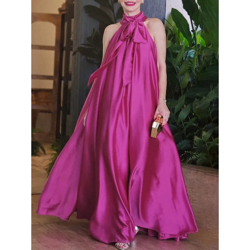 Fuchsia Womens Party Long Jumpsuits 2025 Halter-Neck A-line Sleeveless Tied One Piece Sets Jumpsuit Woman Clothes 181897
Fuchsia Womens Party Long Jumpsuits 2025 Halter-Neck A-line Sleeveless Tied One Piece Sets Jumpsuit Woman Clothes 181897