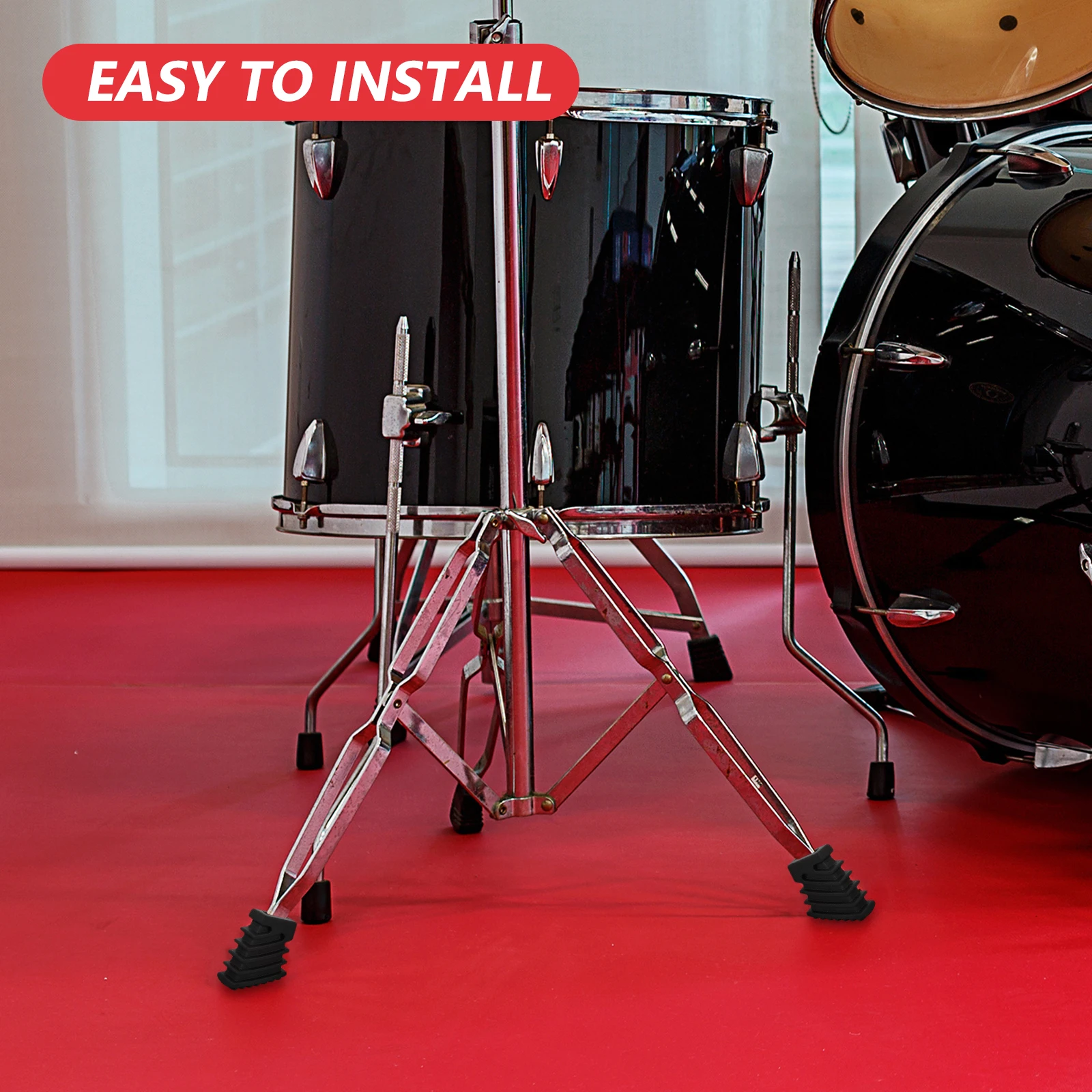 4Pcs Drum Leg Protectors - 36x45mm Heavy Duty Plastic Feet for Drum Stands - Secure Fit with Vibration Reduction - Concert
4Pcs Drum Leg Protectors - 36x45mm Heavy Duty Plastic Feet for Drum Stands - Secure Fit with Vibration Reduction - Concert