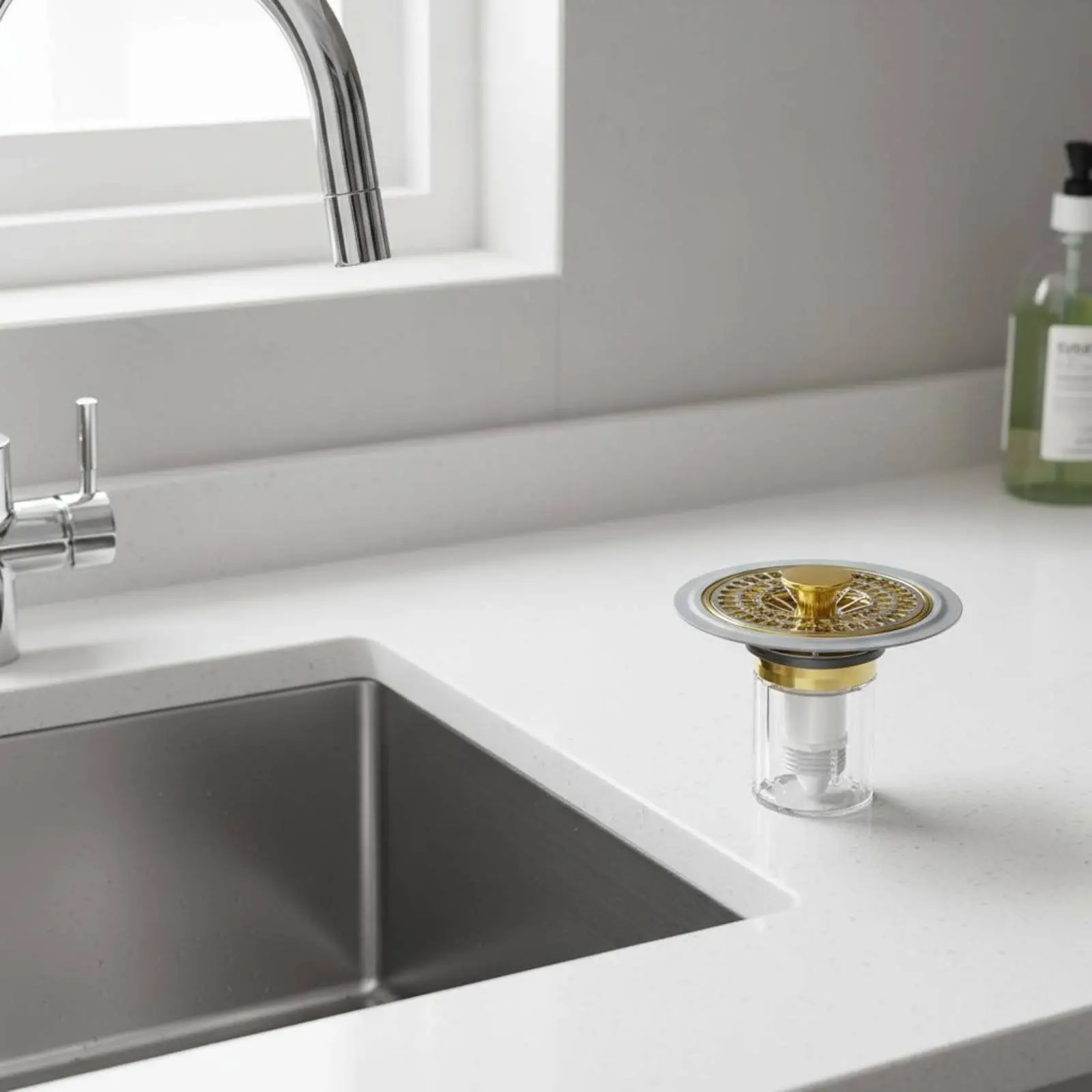 Universal Sink Drain Plug Built-in Strainer Press-up Sink Plug
Universal Sink Drain Plug Built-in Strainer Press-up Sink Plug