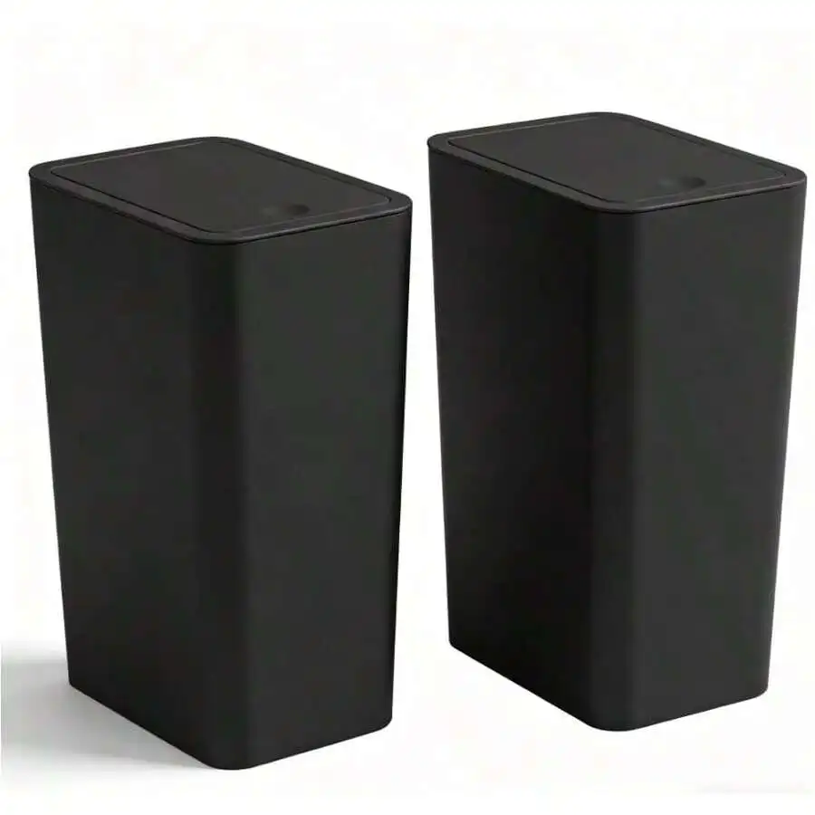 Compact Push-In Trash Can With Pop-Up Lid 10L Slimline For Bathroom Kitchen Office
Compact Push-In Trash Can With Pop-Up Lid 10L Slimline For Bathroom Kitchen Office