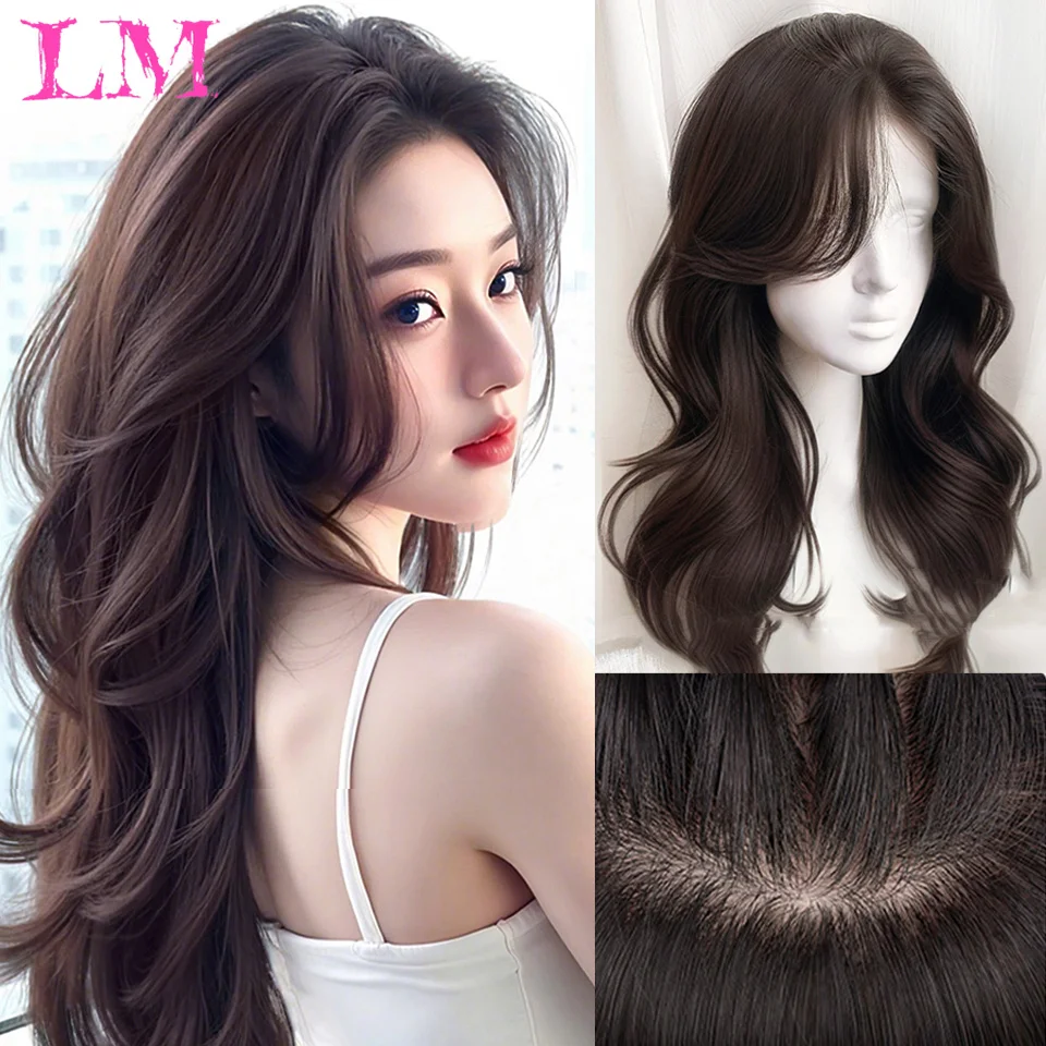 LM Synthetic Long Wave Black Wig Synthetic Fiber Layered Heat-Resistant Natural Smooth Hair For Women Daily Use Cute Bangs Wig
LM Synthetic Long Wave Black Wig Synthetic Fiber Layered Heat-Resistant Natural Smooth Hair For Women Daily Use Cute Bangs Wig
