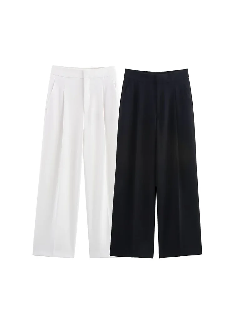 European and American style high waist loose wide leg pants women's spring and autumn new casual straight drape suit trousers
European and American style high waist loose wide leg pants women's spring and autumn new casual straight drape suit trousers