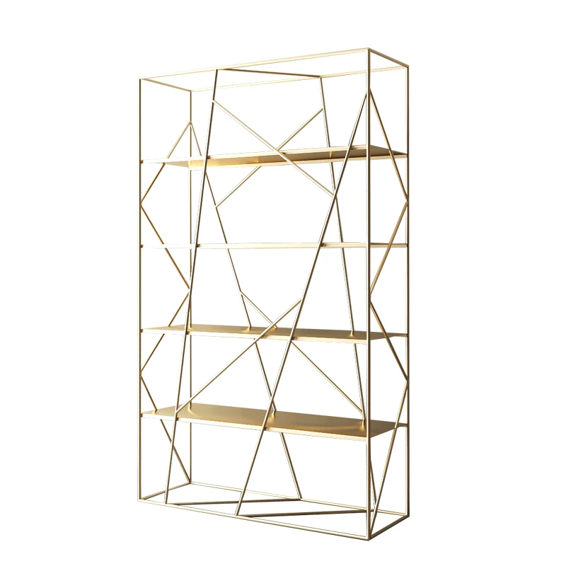 Light luxury modern living room shelf floor porch storage rack bedroom simple wrought iron bookshelf
Light luxury modern living room shelf floor porch storage rack bedroom simple wrought iron bookshelf