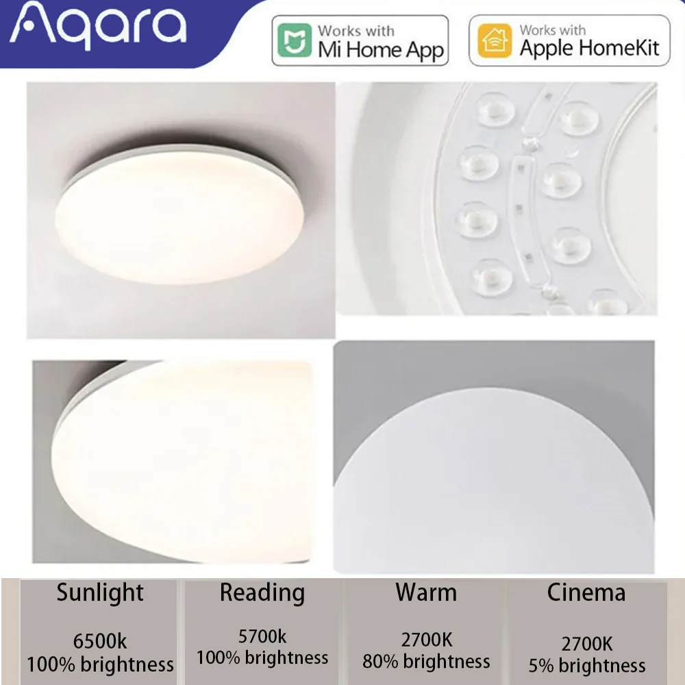Original Aqara Smart Ceiling Light L1 -350 LED Ceiling Light Zigbee 3.0 Color Temperature Bedroom Led Lamp Light Work With Mijia
Original Aqara Smart Ceiling Light L1 -350 LED Ceiling Light Zigbee 3.0 Color Temperature Bedroom Led Lamp Light Work With Mijia