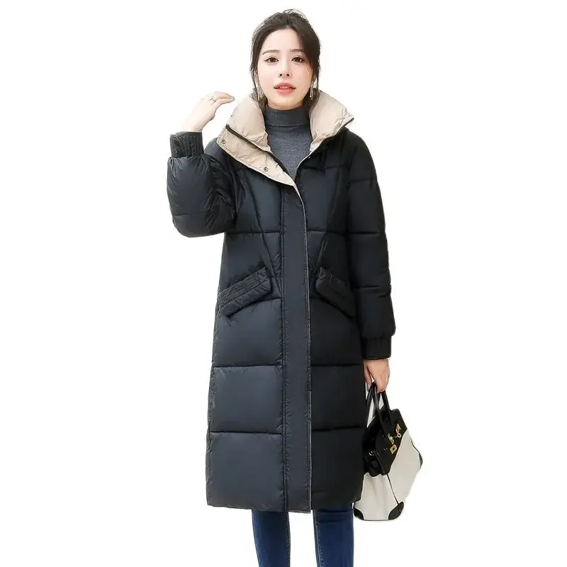 Fashion New Down Padded Coats Long Winter Jackets Loose Hooded Women Parkas Long Sleeve Stand Collar Casual Outerwear Female Top
Fashion New Down Padded Coats Long Winter Jackets Loose Hooded Women Parkas Long Sleeve Stand Collar Casual Outerwear Female Top