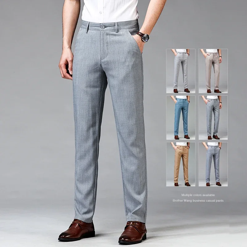 Summer Thin Men's Casual Pants Imitation Linen Fabric Breathable Fashion Business Straight Brand Trousers 6 Colors
Summer Thin Men's Casual Pants Imitation Linen Fabric Breathable Fashion Business Straight Brand Trousers 6 Colors