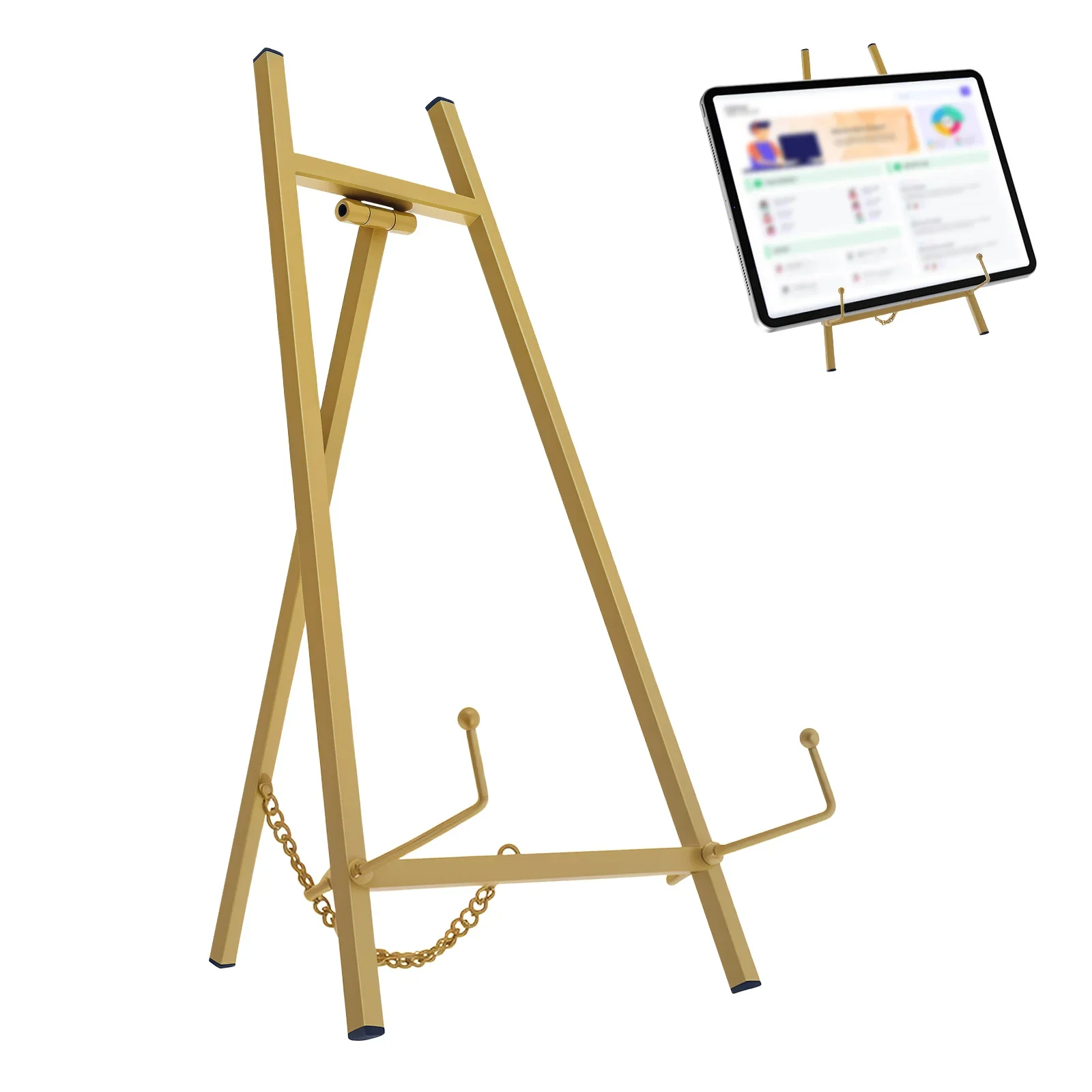 Art Painting Easel for Table Top Floor Load Bearing Metal Easel Stand for Displaying Book Photo Wedding Sign Art Photograph
Art Painting Easel for Table Top Floor Load Bearing Metal Easel Stand for Displaying Book Photo Wedding Sign Art Photograph