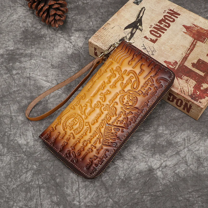 Women‘s New Fashion Leather Letter Embossing Retro Long Clutch Bag Wallet Bifold Large Capacity Long Zipper Card Organizer Purse
Women‘s New Fashion Leather Letter Embossing Retro Long Clutch Bag Wallet Bifold Large Capacity Long Zipper Card Organizer Purse