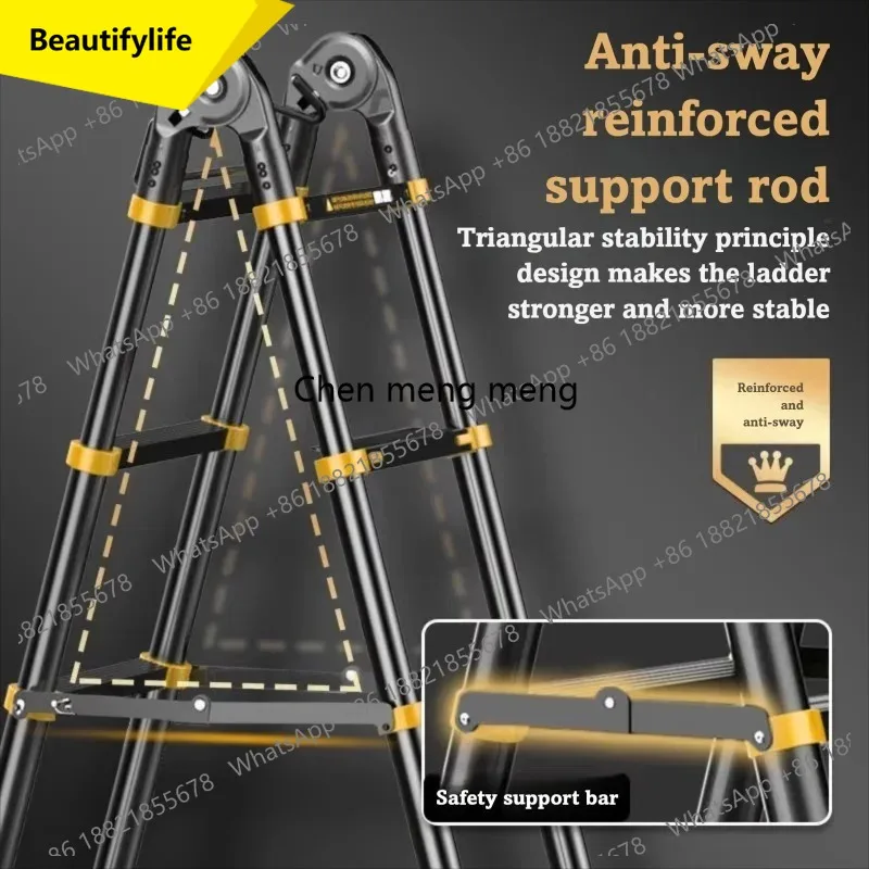 A55 Aluminum Alloy Telescopic Ladder Multifunctional Portable Design for Engineering and Household Applications
A55 Aluminum Alloy Telescopic Ladder Multifunctional Portable Design for Engineering and Household Applications