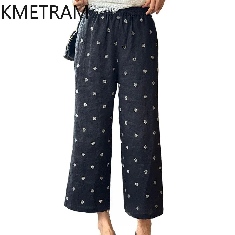 KMETRAM 100% Linen Pants for Woman Fashion Print Baggy Pants Casual Straight Trousers 2026 New in Summer Women Clothing штаны
KMETRAM 100% Linen Pants for Woman Fashion Print Baggy Pants Casual Straight Trousers 2026 New in Summer Women Clothing штаны
