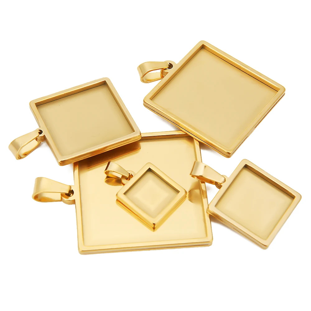 5 Pcs Stainless Steel Blank Square Pendant Base Settings Brooch Medal Charms Connectors DIY Jewelry Making Findings Supplies
5 Pcs Stainless Steel Blank Square Pendant Base Settings Brooch Medal Charms Connectors DIY Jewelry Making Findings Supplies