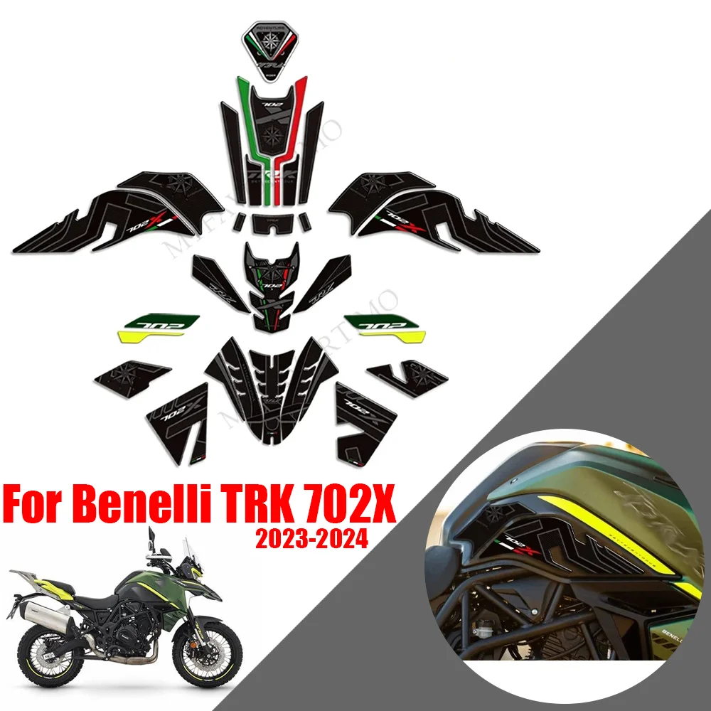 For Benelli TRK 702X Adventure Motorcycle Fuel Oil Tank Pad Knee Stickers Decal Kit Protection Accessories for 2023 2024 Models
For Benelli TRK 702X Adventure Motorcycle Fuel Oil Tank Pad Knee Stickers Decal Kit Protection Accessories for 2023 2024 Models