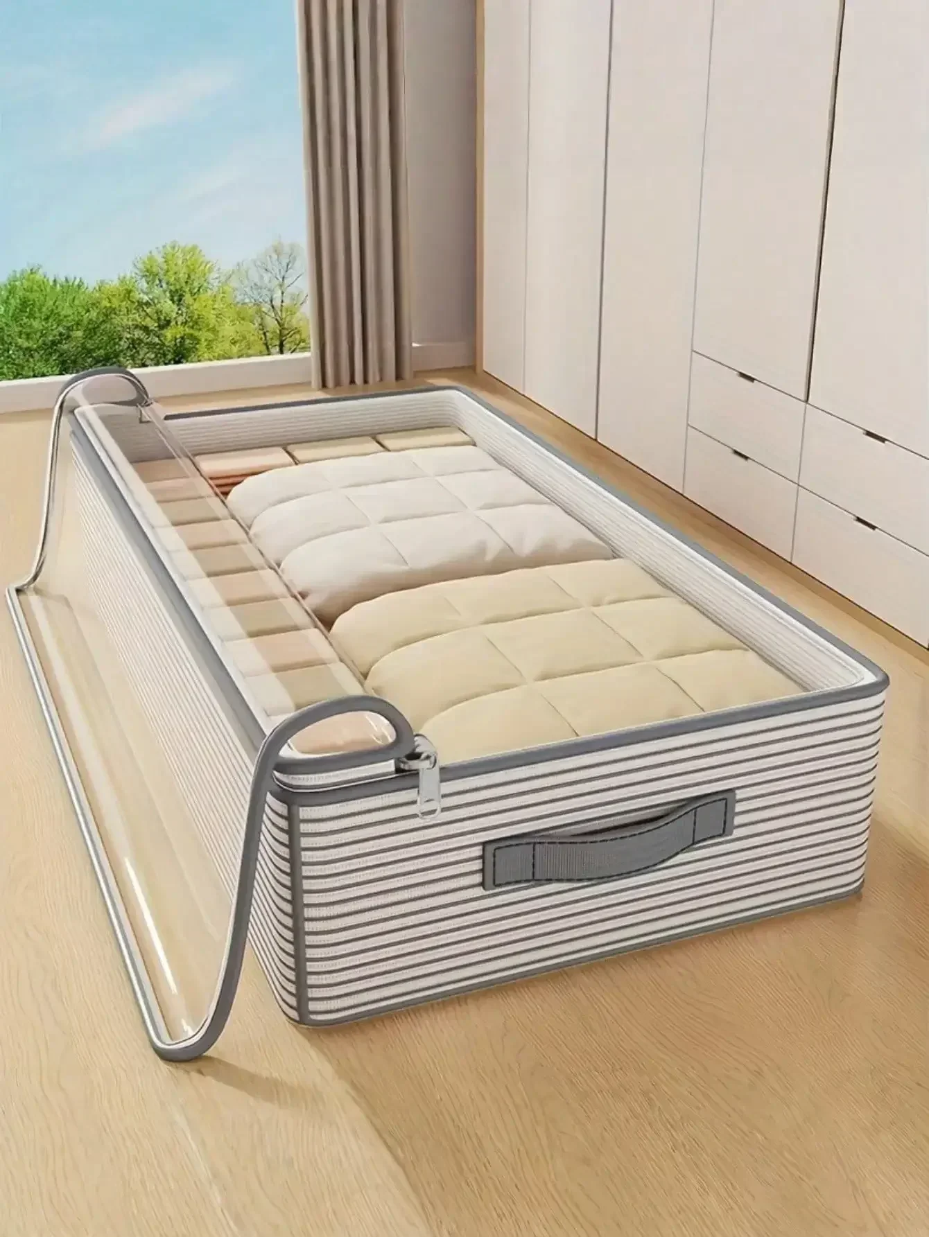 Large Storage Organizer Bag With Transparent Window Multi Layer Clothing Storage Box For Wardrobe Closet Under Bed Travel Suitcase Space Saving Vertical Storage For Clothing Bedroom Home
Large Storage Organizer Bag With Transparent Window Multi Layer Clothing Storage Box For Wardrobe Closet Under Bed Travel Suitcase Space Saving Vertical Storage For Clothing Bedroom Home