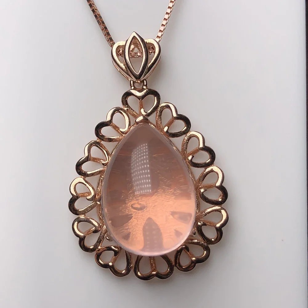 MELE Natual pink crystal silver pendant , pears 13mm*18mm, special design and special gift for Christmas vintage silver 925
MELE Natual pink crystal silver pendant , pears 13mm*18mm, special design and special gift for Christmas vintage silver 925