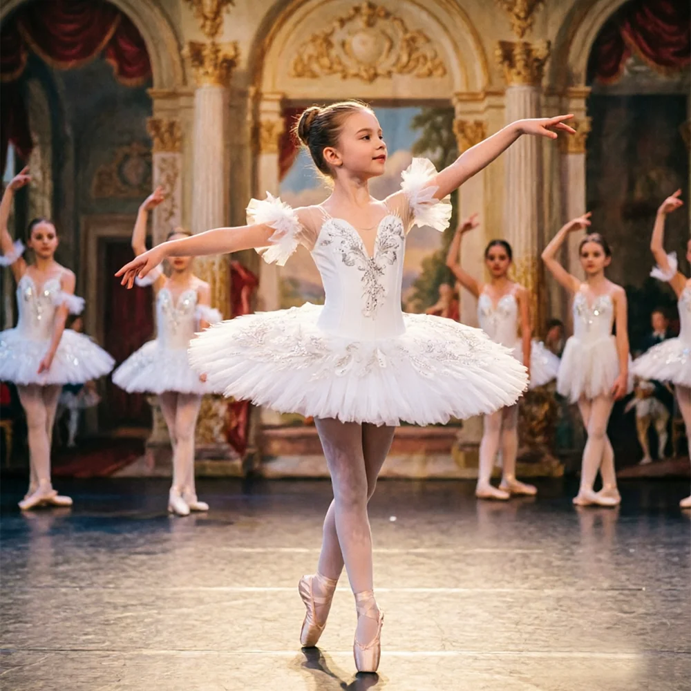 Swan Lake White Ballet Tutu Dress for Girls & Women Classic Pancake Tutu for Professional Dance Performance Party Ballet School
Swan Lake White Ballet Tutu Dress for Girls & Women Classic Pancake Tutu for Professional Dance Performance Party Ballet School