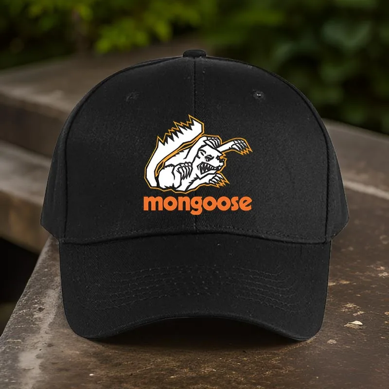 Mongoose Baseball Cap Adjustable Sun Hat for Outdoor Sports & Summer Travel Black with Orange Graphic Design Polyester Material
Mongoose Baseball Cap Adjustable Sun Hat for Outdoor Sports & Summer Travel Black with Orange Graphic Design Polyester Material
