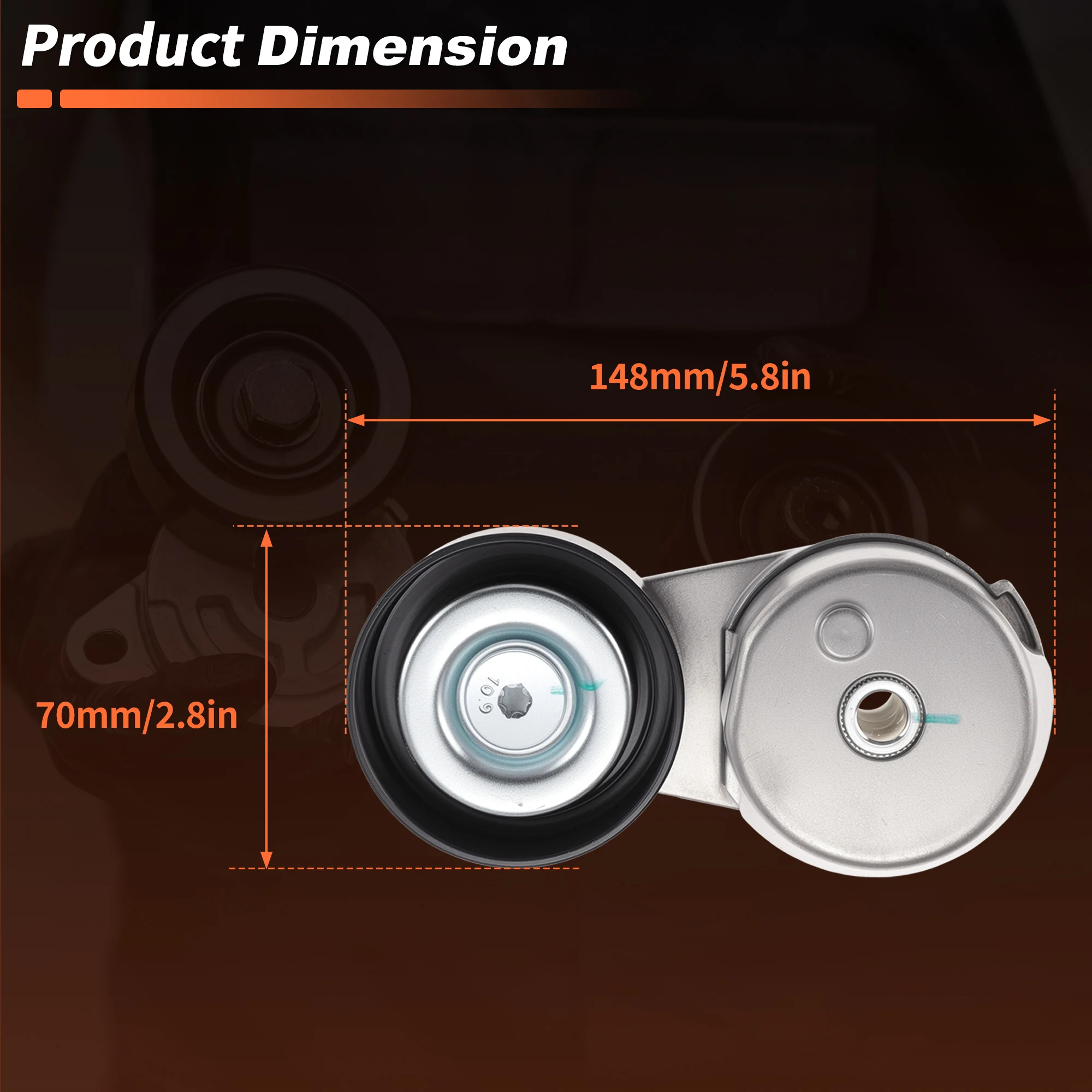 Натяжной ролик приводного ремня UXCELL 12638689 для Chevrolet Equinox, Cruze, Malibu, Trax, Spark
Натяжной ролик приводного ремня UXCELL 12638689 для Chevrolet Equinox, Cruze, Malibu, Trax, Spark