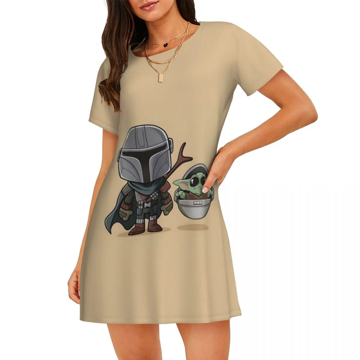 Custom M-Mandalorianed Women Nightgown Sleepwear Short Sleeves 3D Print For Vacations Travels Nightgowns Women's Pajamas
Custom M-Mandalorianed Women Nightgown Sleepwear Short Sleeves 3D Print For Vacations Travels Nightgowns Women's Pajamas