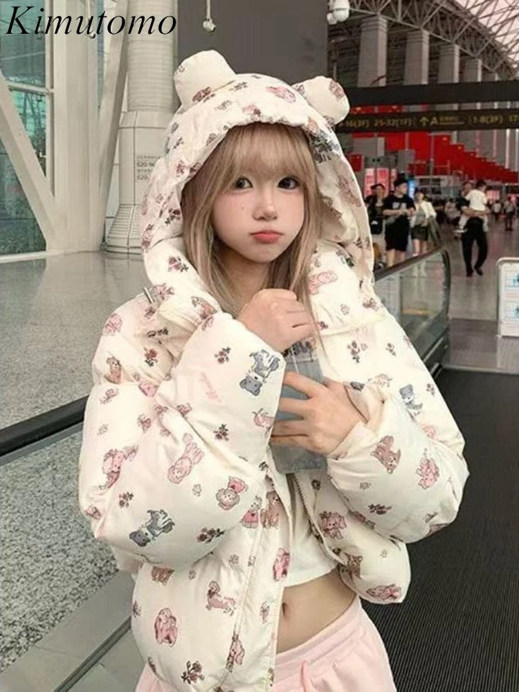 Kimutomo Women Parkas Cartoon Dog Printed Sweet Winter Fashion Loose Hooded Padded Jackets Y2k Female Cropped Coats Casual
Kimutomo Women Parkas Cartoon Dog Printed Sweet Winter Fashion Loose Hooded Padded Jackets Y2k Female Cropped Coats Casual