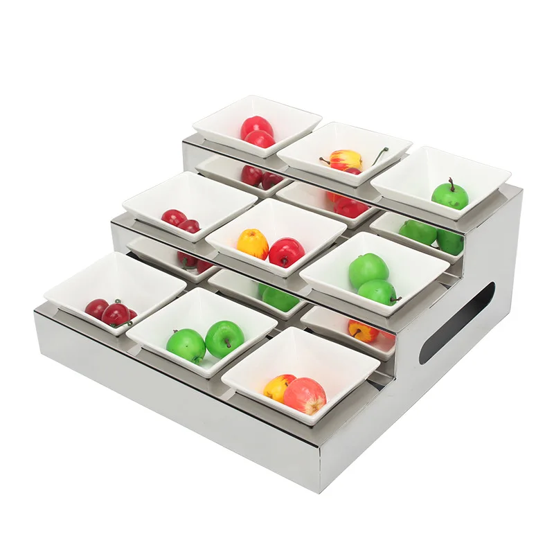 Commercial stainless steel trapezoidal hotel buffet display stand food hot pot vegetable cold dish dressing salad snack bowl
Commercial stainless steel trapezoidal hotel buffet display stand food hot pot vegetable cold dish dressing salad snack bowl