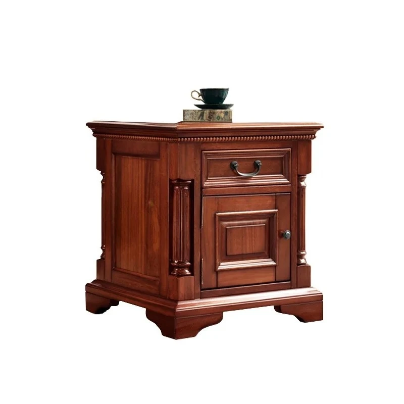 American all solid wood corner few living room sofa light luxury side table with drawers
American all solid wood corner few living room sofa light luxury side table with drawers